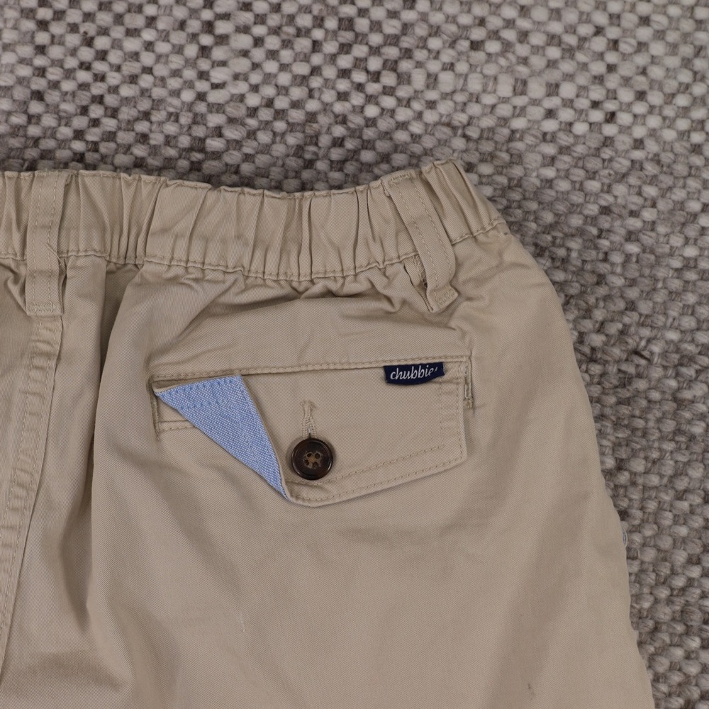 Chubbies Chino Shorts Mens Medium Tan Good Elastic Waist 5.5 Inseam Khaki